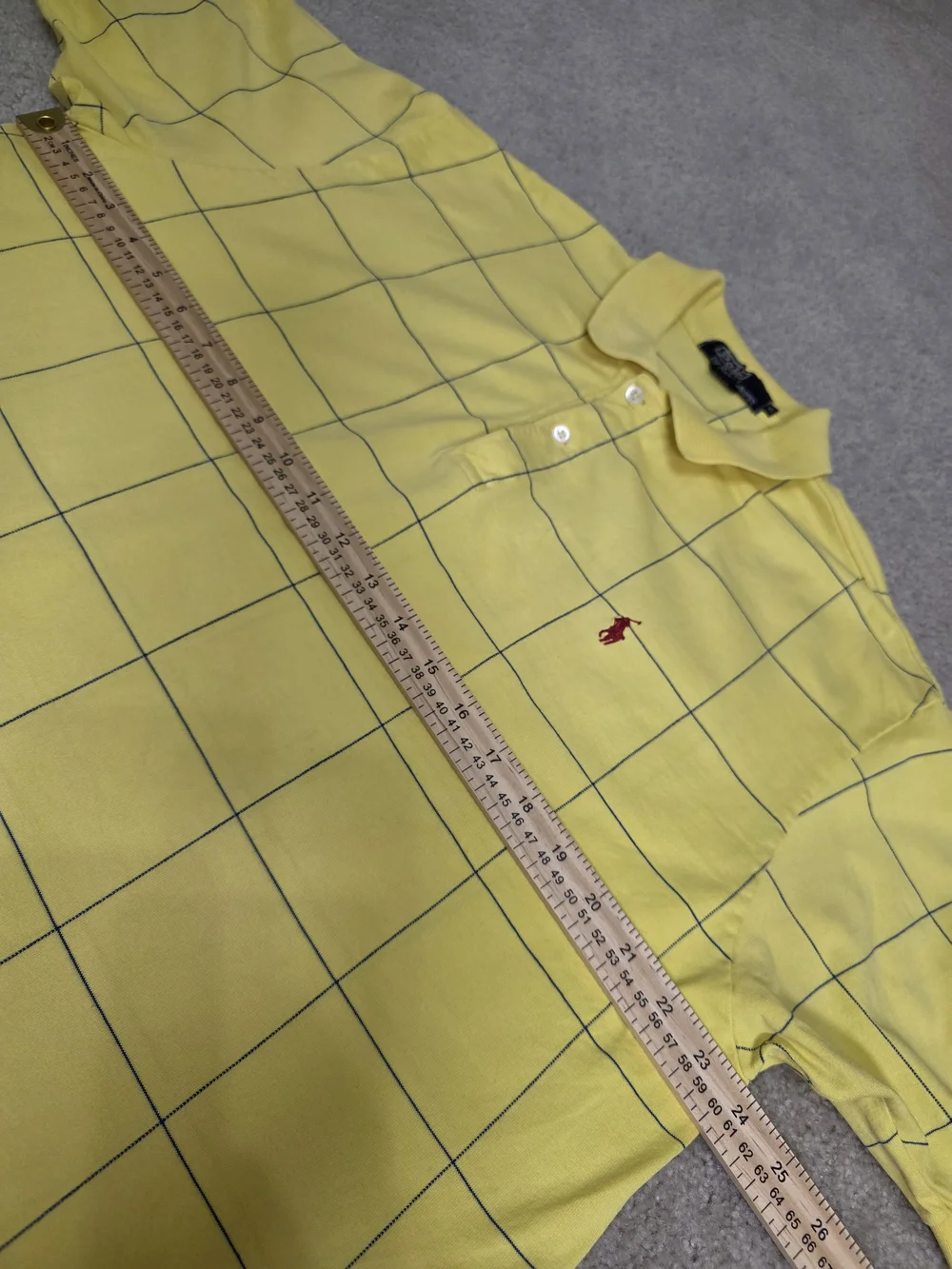 Polo by Ralph Lauren Yellow Windowpane Short-Sleeve Polo XL